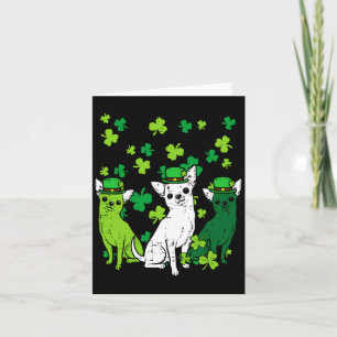 St Patricks Day Chihuahuas Hund Saint Paddys Männe Karte