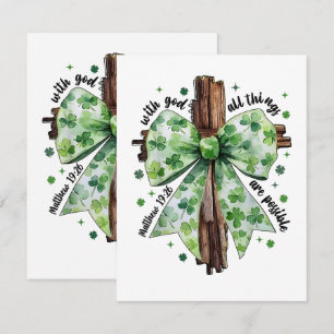 St. Patrick's Day Christlicher Glaube Kleeblatt Sh Dankeskarte
