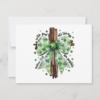 St. Patrick's Day Christlicher Glaube Kleeblatt Sh Einladung