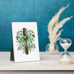 St. Patrick's Day Christlicher Glaube Kleeblatt Sh Fotoplatte