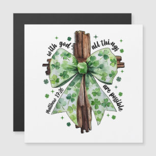 St. Patrick's Day Christlicher Glaube Kleeblatt Sh Magnetkarte