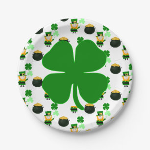 St. Patrick's Day Classic Pattern Holiday Party Pappteller