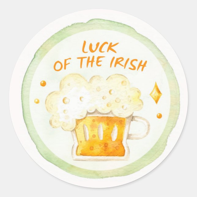 St. Patrick's Day Classic Round Sticker (Vorderseite)