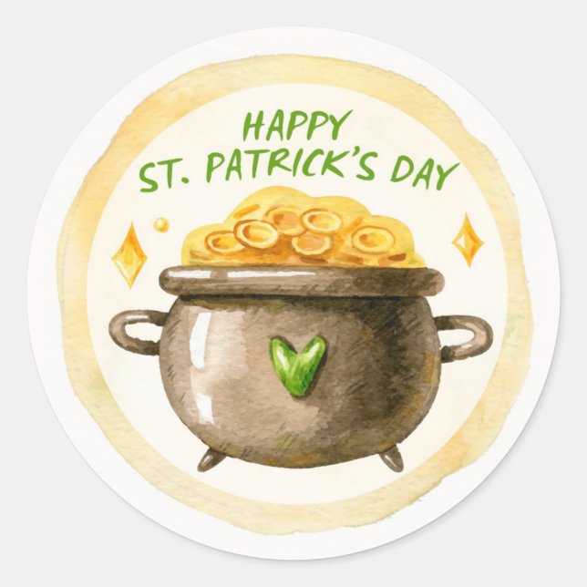 St. Patrick's Day Classic Round Sticker (Vorderseite)