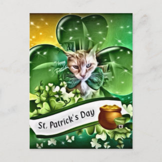 St Patrick's Day Claude Postkarte