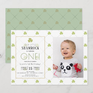 St. Patrick's Day Clean Green Foto1. Geburtstag Einladung