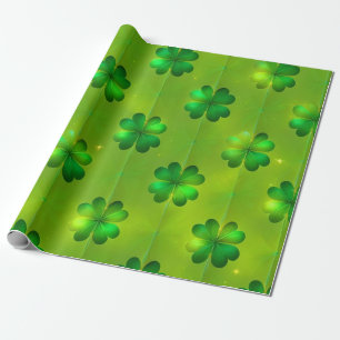 St Patrick's Day Clover 4 Liste der populären Samm Geschenkpapier