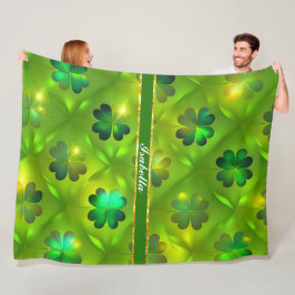 St Patrick's Day Clover 4 Liste der Trendy Collect Fleecedecke