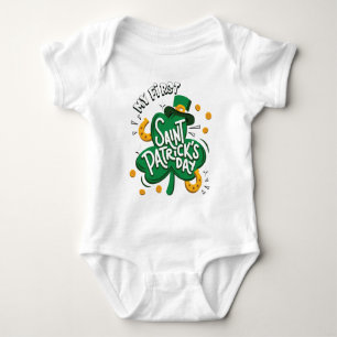 St. Patrick's Day Clover Baby's First Baby Strampler
