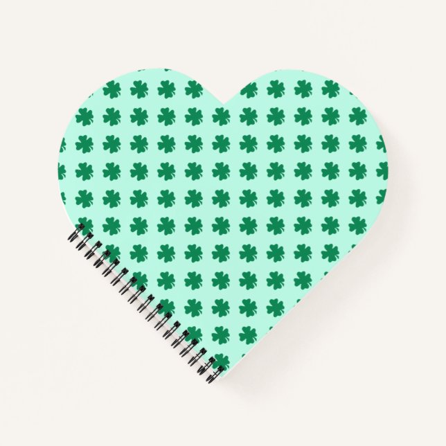 St. Patrick's Day Clover Blätter Pattern-54601 Notizbuch (Vorderseite)