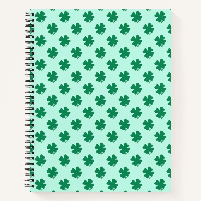 St. Patrick's Day Clover Blätter Pattern-54601 Notizbuch (Vorderseite)