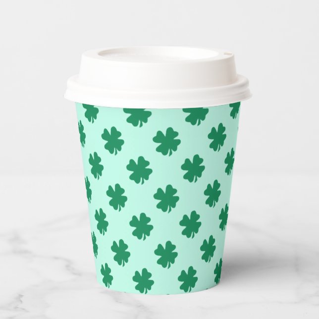 St. Patrick's Day Clover Blätter Pattern-54601 Pappbecher (Vorderseite)