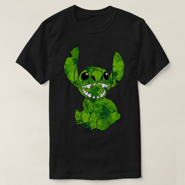 St Patricks Day Clover Fill T-Shirt (Design vorne)