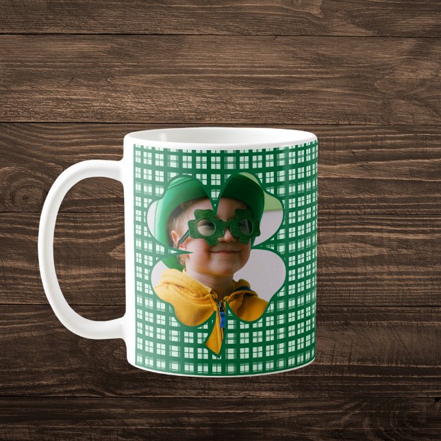 St. Patrick's Day Clover Foto Kaffeetasse (Von Creator hochgeladen)