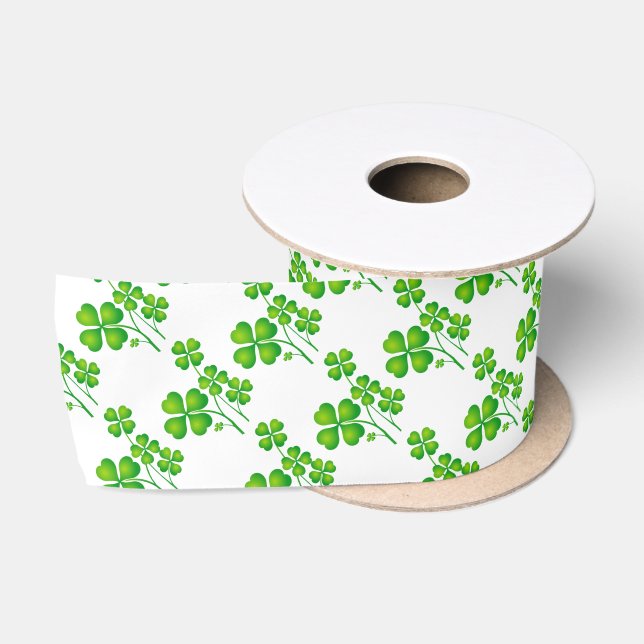 St. Patrick's Day Clover + Ihre Ideen Satinband (Spule)