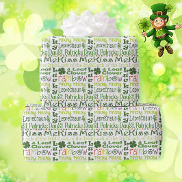 St Patrick's Day Clover Kleeblatt Geschenk Geschenkpapier