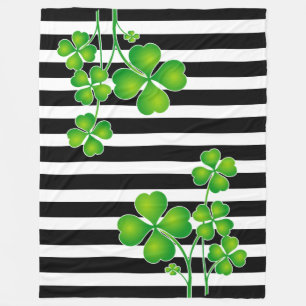 St. Patrick's Day Clover / Kleeblatts + Ihre Ideen Fleecedecke