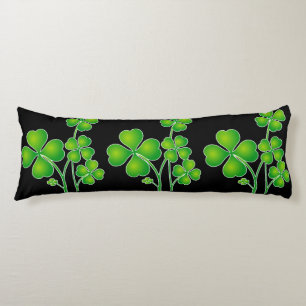 St. Patrick's Day Clover / Kleeblatts + Ihre Ideen Seitenschläferkissen