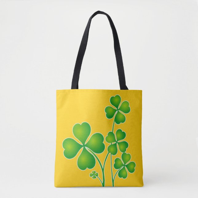 St. Patrick's Day Clover / Kleeblatts + Ihre Ideen Tasche (Vorderseite)