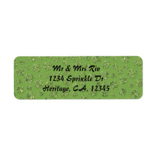 St. Patrick's Day Clover Leaf Address Label