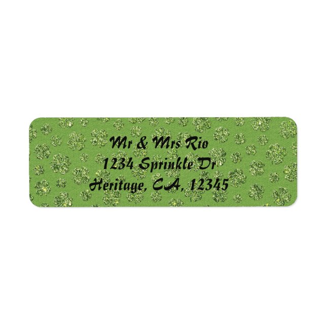 St. Patrick's Day Clover Leaf Address Label (Vorne)