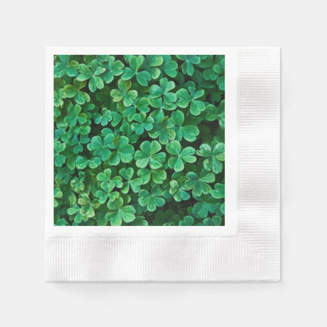 St. Patrick's Day Clover Patch Serviette (Vorderseite)