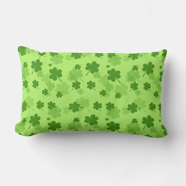 St. Patrick's Day Clover Pillow Lendenkissen (Vorderseite)