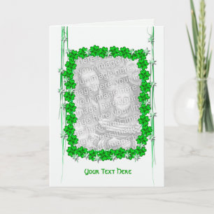 St. Patrick's Day Clover Stars (Foto-Rahmen) Karte