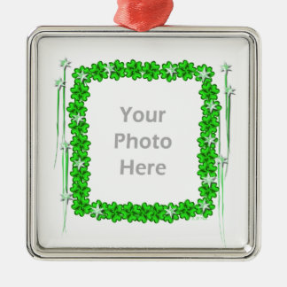 St. Patricks Day Clover Stars (Rahmen des Fotos) Ornament Aus Metall