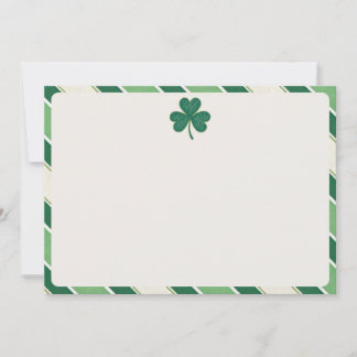 St. Patrick's Day Clover Stationery | irisch Dankeskarte