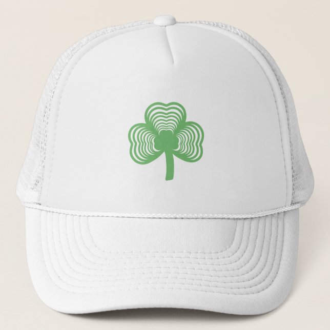 St. Patrick's Day Clover Truckerkappe (Vorderseite)