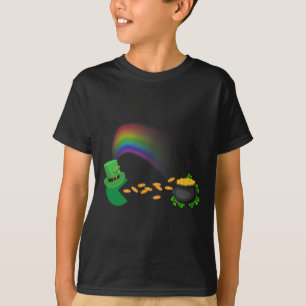 St Patricks Day Clovers Fun Boys Girls Kinder T-Shirt