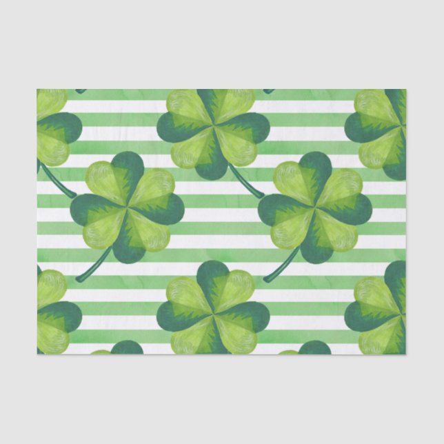St. Patrick's Day Clovers Seidenpapier (Vorderseite)