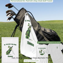 St Patrick's Day Club Personalisiertes Golfhandtuc