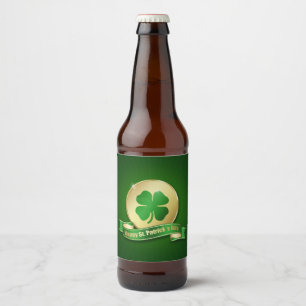 St. Patrick's Day Coin Kleeblatt Bierflaschenetikett