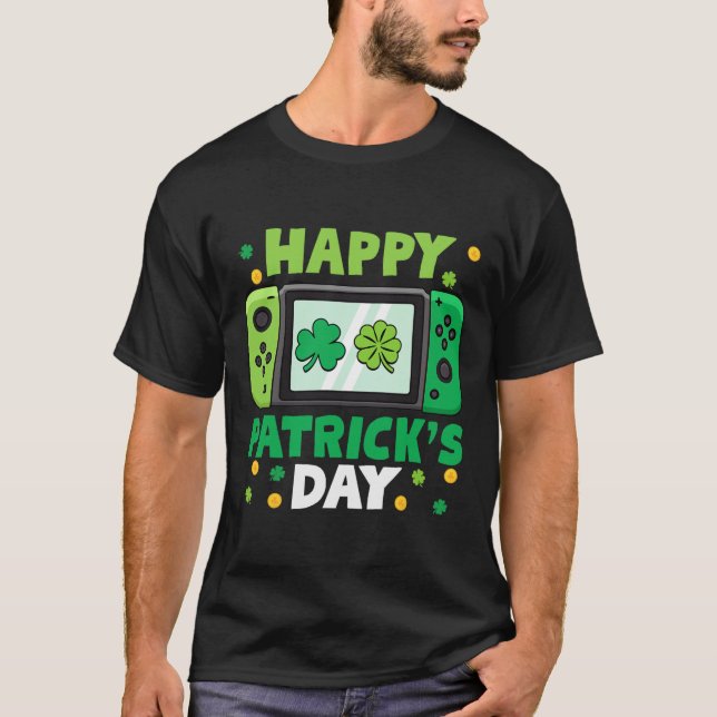 St Patricks Day Controller Video Game Kids Boy Tod T-Shirt (Vorderseite)