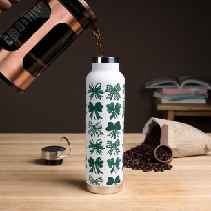 St. Patrick's Day Coquette Bows Kleeblatts Trinkflasche