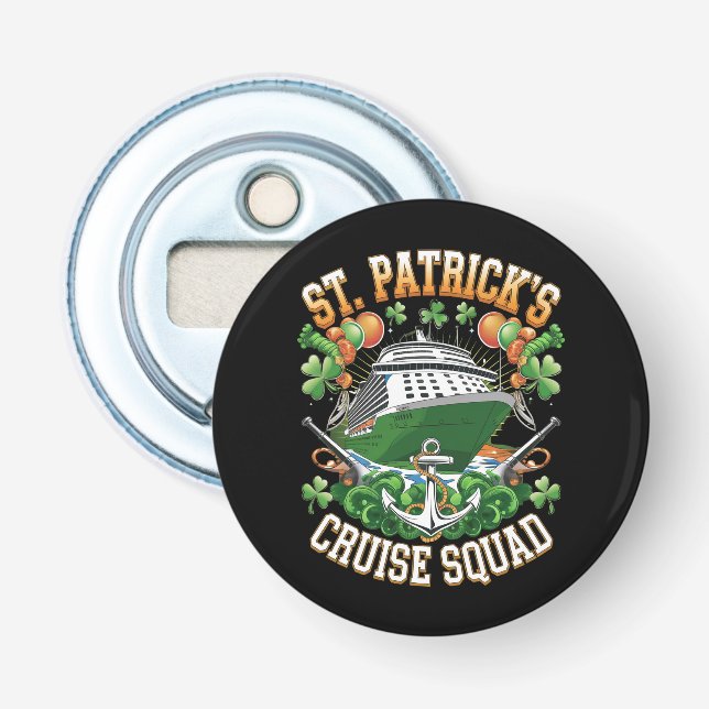 St Patrick's Day Cruise Squad 2025 Family Matching Flaschenöffner (Vorderseite)