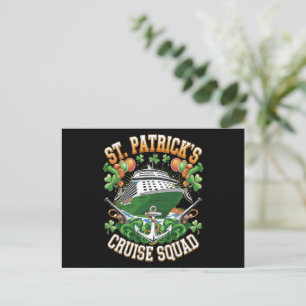 St Patrick's Day Cruise Squad 2025 Family Matching Postkarte