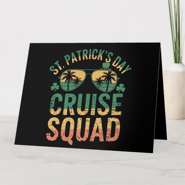 St Patrick's Day Cruise Squad Funny Family Matchin Karte (Vorderseite)
