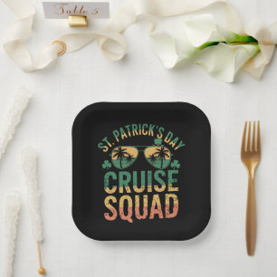 St Patrick's Day Cruise Squad Funny Family Matchin Pappteller