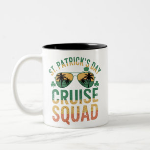 St Patrick's Day Cruise Squad Funny Family Matchin Zweifarbige Tasse