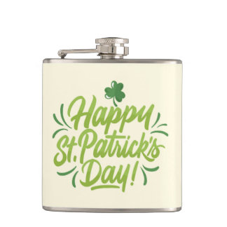St. Patrick's Day Custom Flask Green Beer Tasse Flachmann