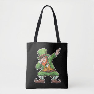 St Patricks Day Dab Dabbing Leprechaun Green Tasche