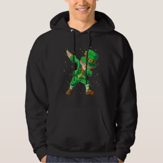 St Patricks Day Dabbing Leprechaun Boys Kids Men D Hoodie