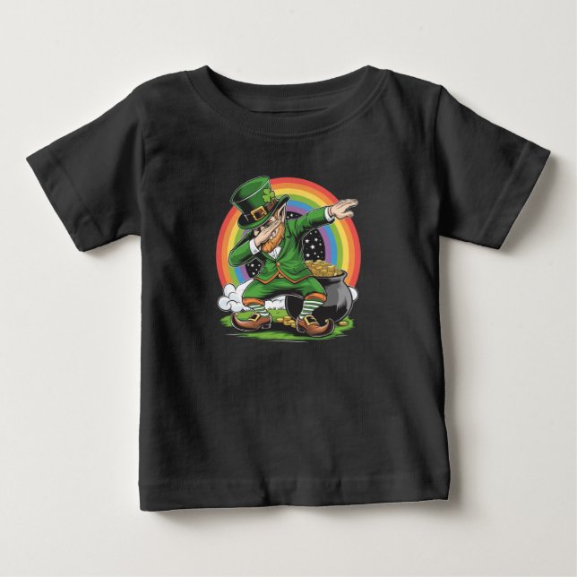 St Patricks Day Dabbing Leprechaun Dab Tance Baby T-shirt (Vorderseite)