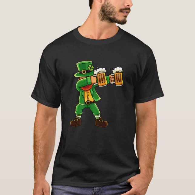 St Patrick's Day Dabbing Leprechaun Irish Gnome Be T-Shirt (Vorderseite)