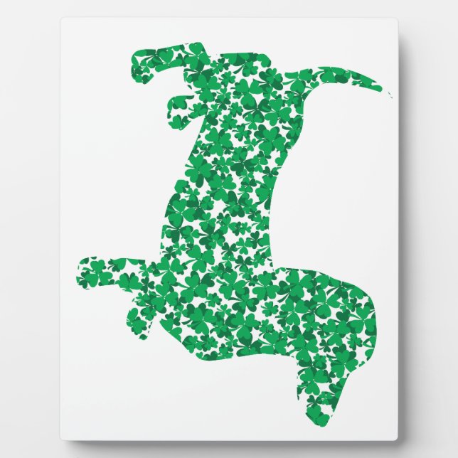 St. Patrick's Day Dackel Fotoplatte (Vorderseite)