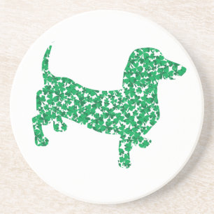 St. Patrick's Day Dackel Getränkeuntersetzer