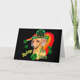 St. Patrick's Day Dackel Karte